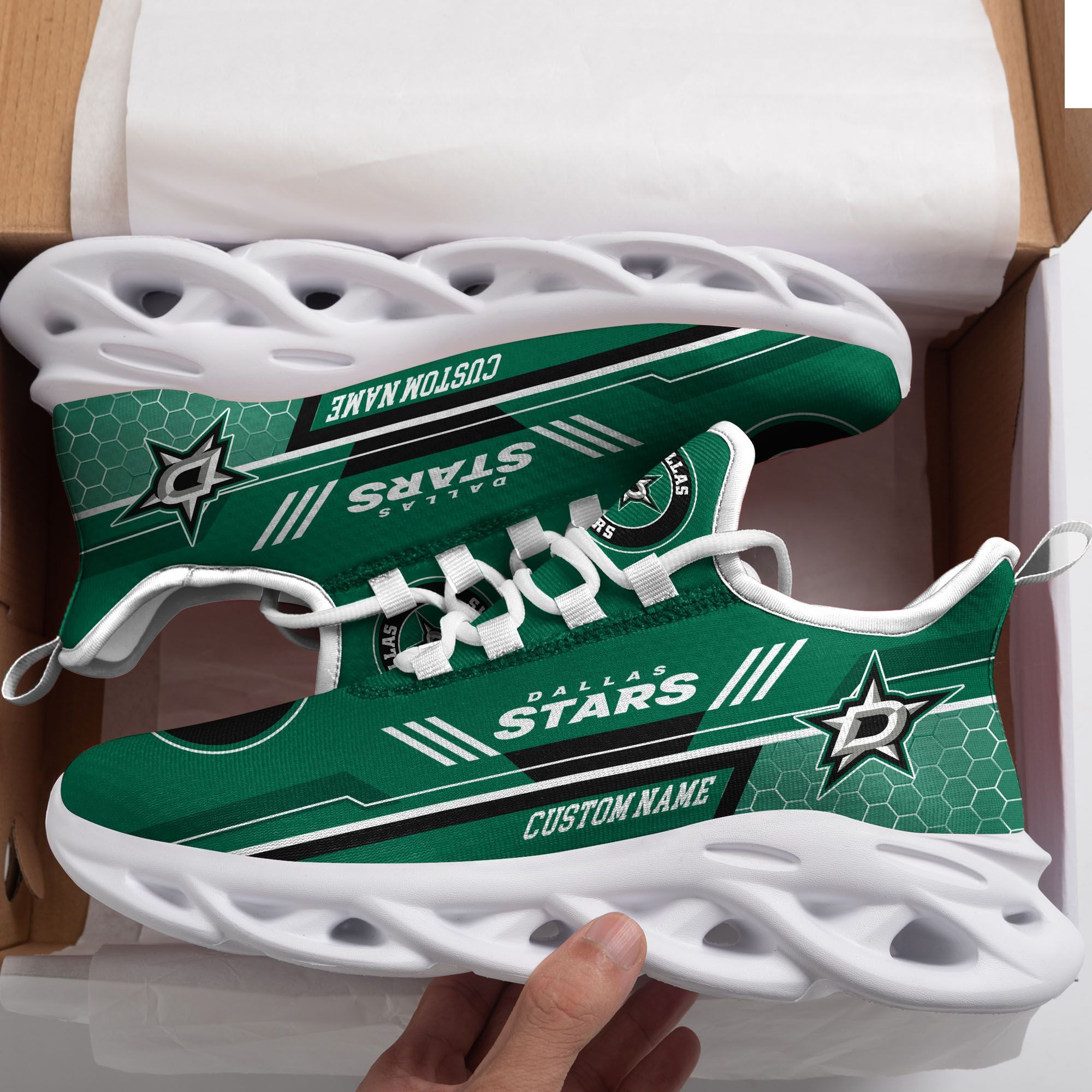 Dallas Stars Custom Personalized Max Soul Sneakers Shoes