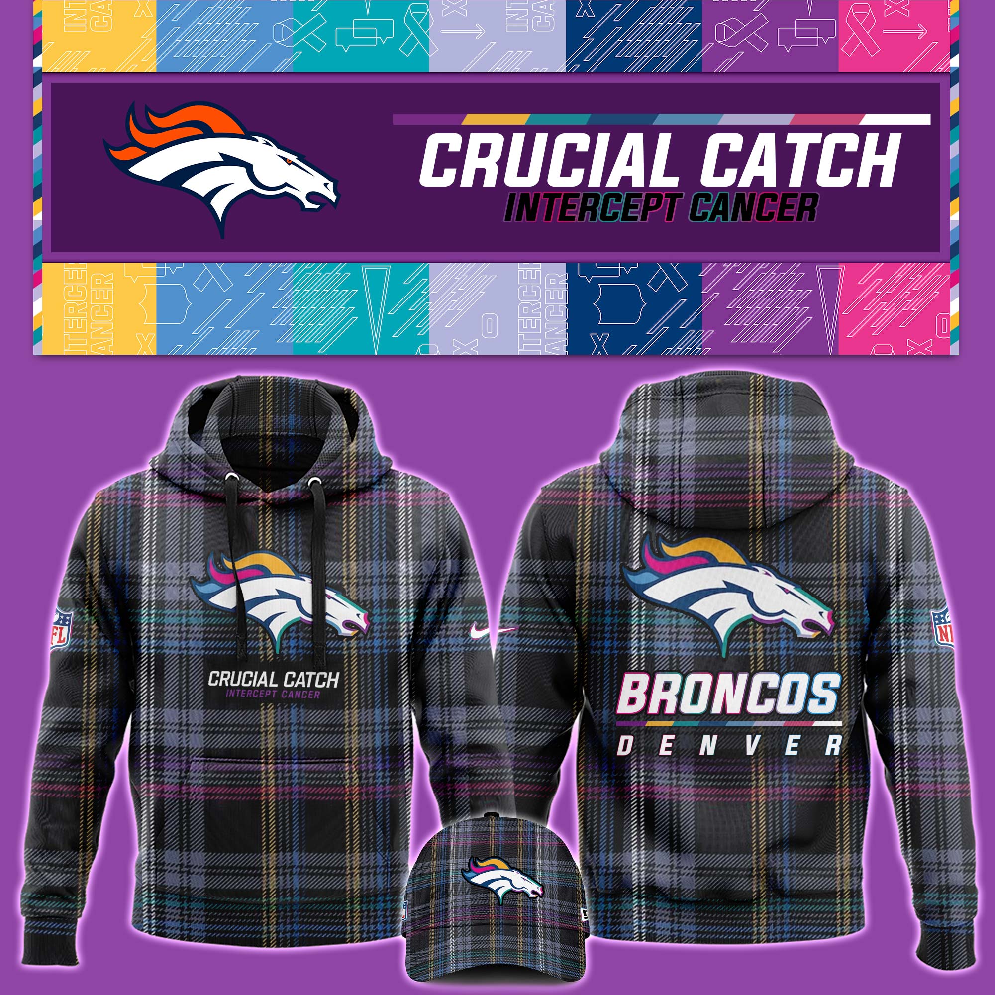 Denver Bronco Crucial Catch Hoodie