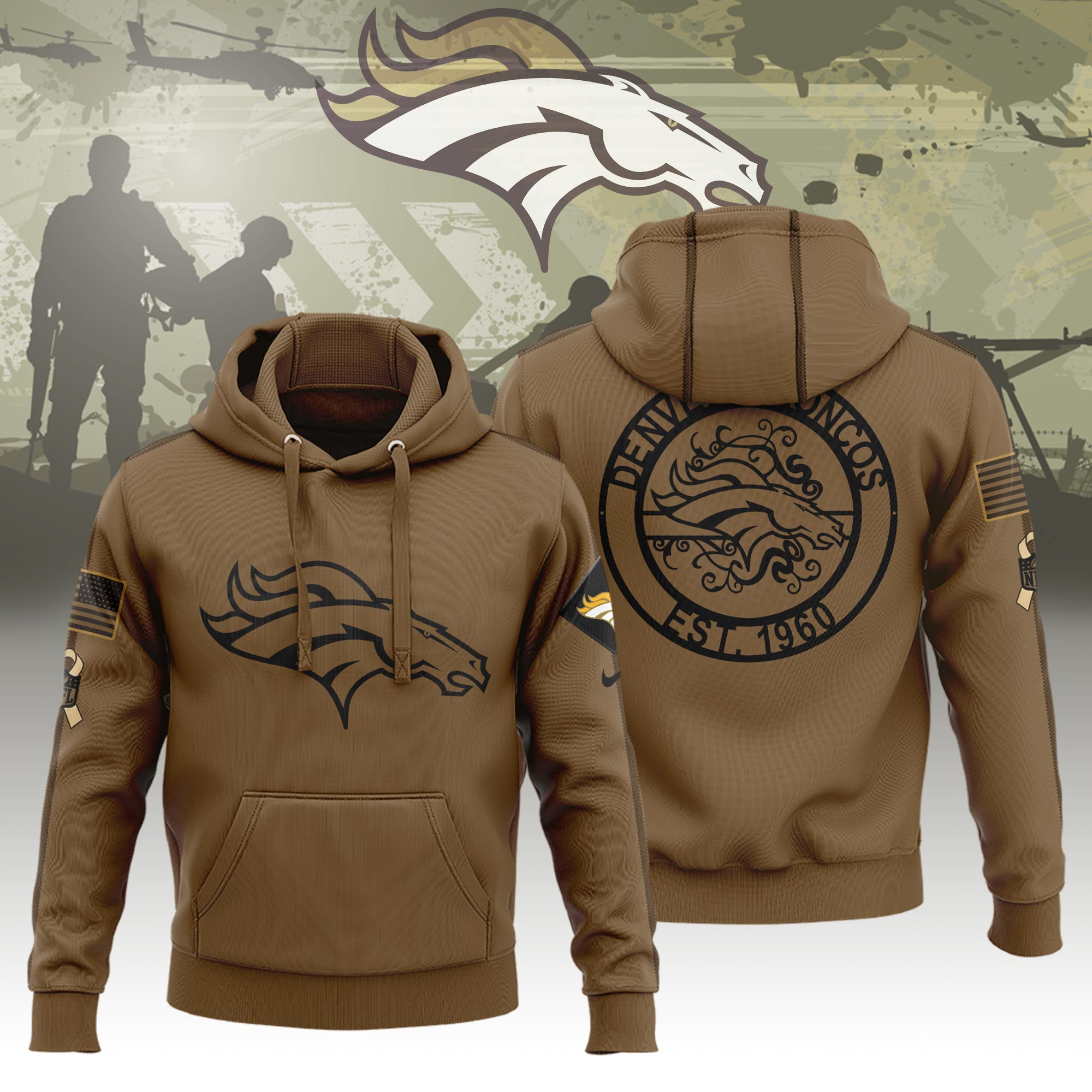 Denver Bronco Veterans Hoodie