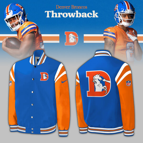 Denver Broncos 2024 Throwback 1977 Orange Crush Baseball Jakcet