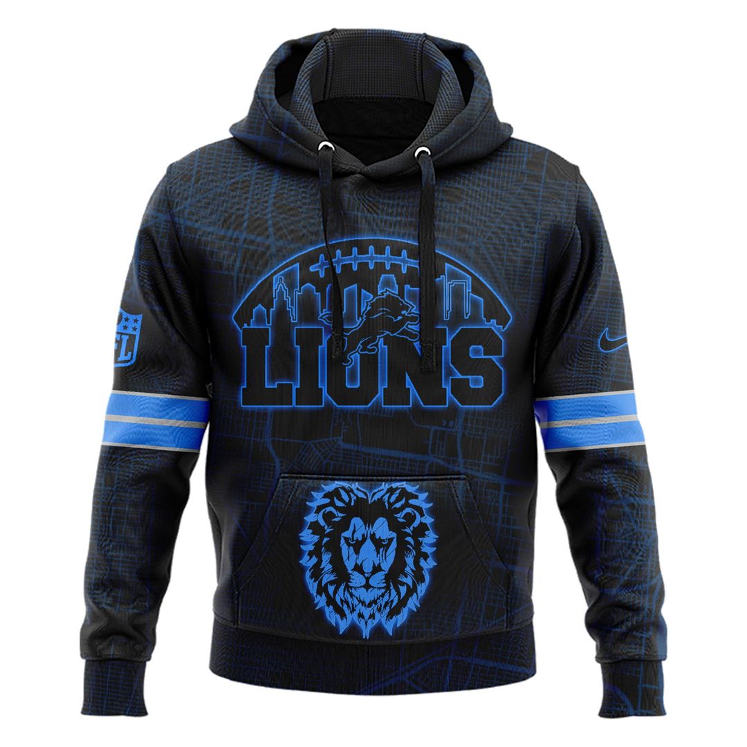 Detroit Lions Back In Black New Hoodie 2024
