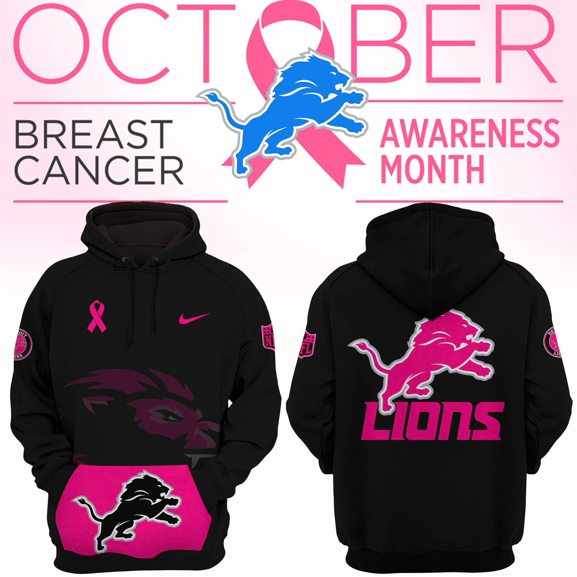 Detroit Lions Crucial Catch Club Pullover Hoodie