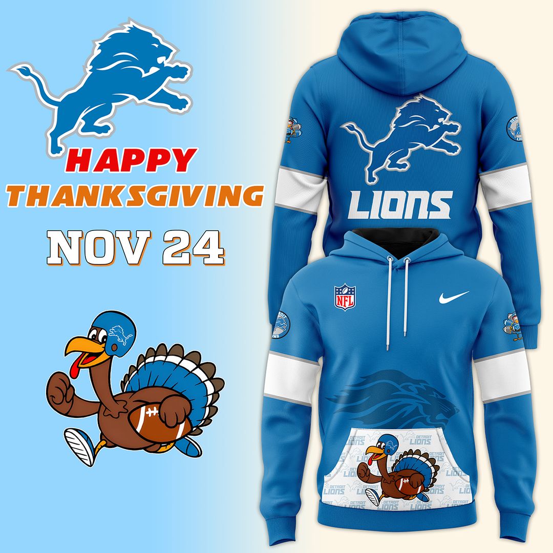 Detroit Lions Happy Thanksgiving Day Hoodie
