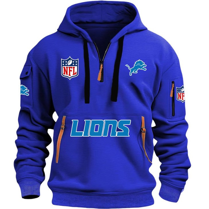 Detroit Lions - HOODIE HALF ZIPPER - QTA405111343