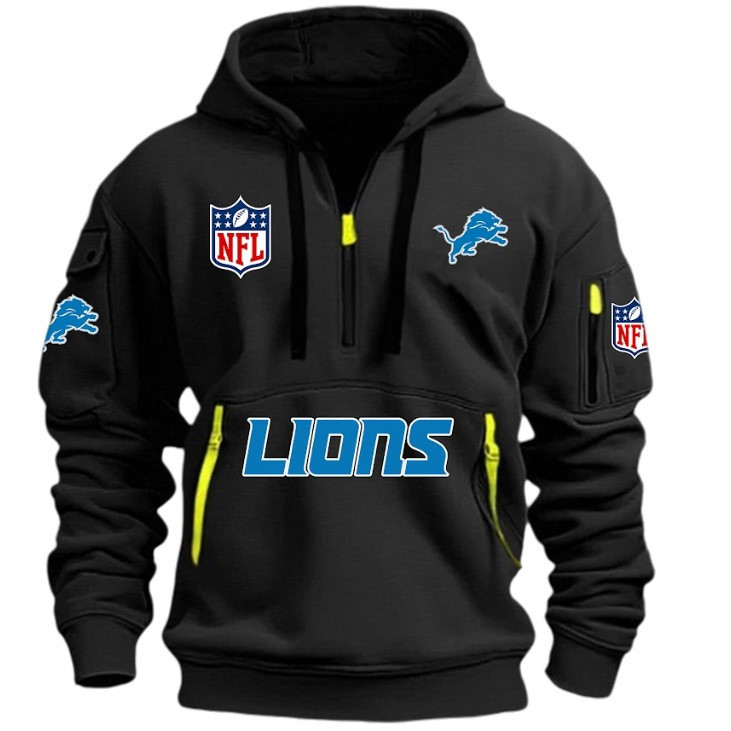 Detroit Lions - HOODIE HALF ZIPPER - QTA405111343