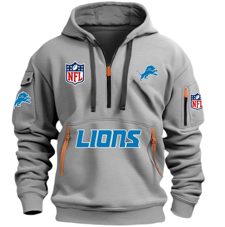 Detroit Lions - HOODIE HALF ZIPPER - QTA405111343
