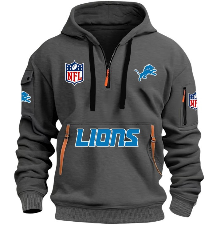 Detroit Lions - HOODIE HALF ZIPPER - QTA405111343