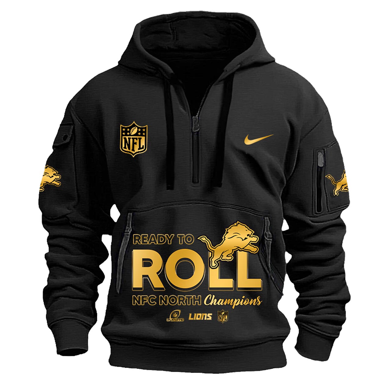 Detroit Lions NFC North Division Champions New Hoodie 2025
