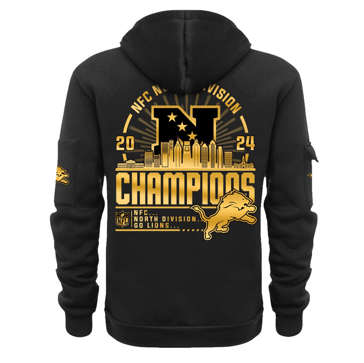 Detroit Lions NFC North Division Champions New Hoodie 2025