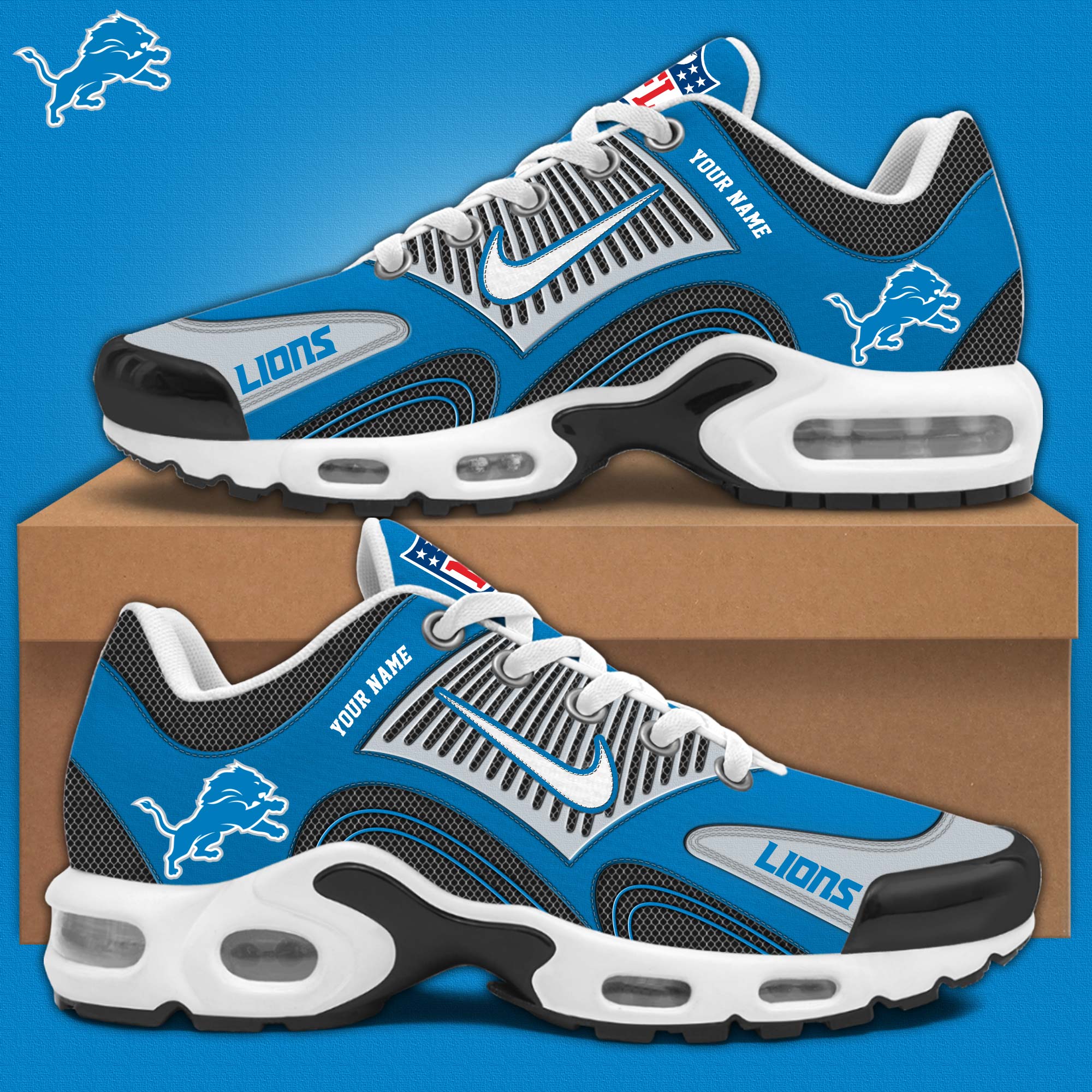Detroit Lions Personalized Shoes