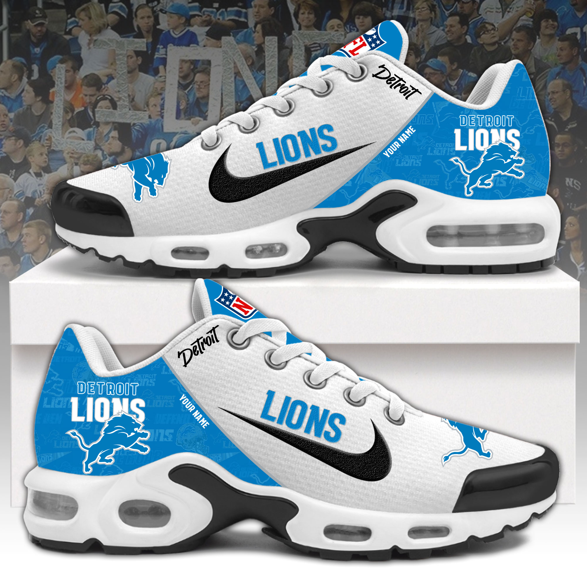 Detroit Lions Personalized Shoes