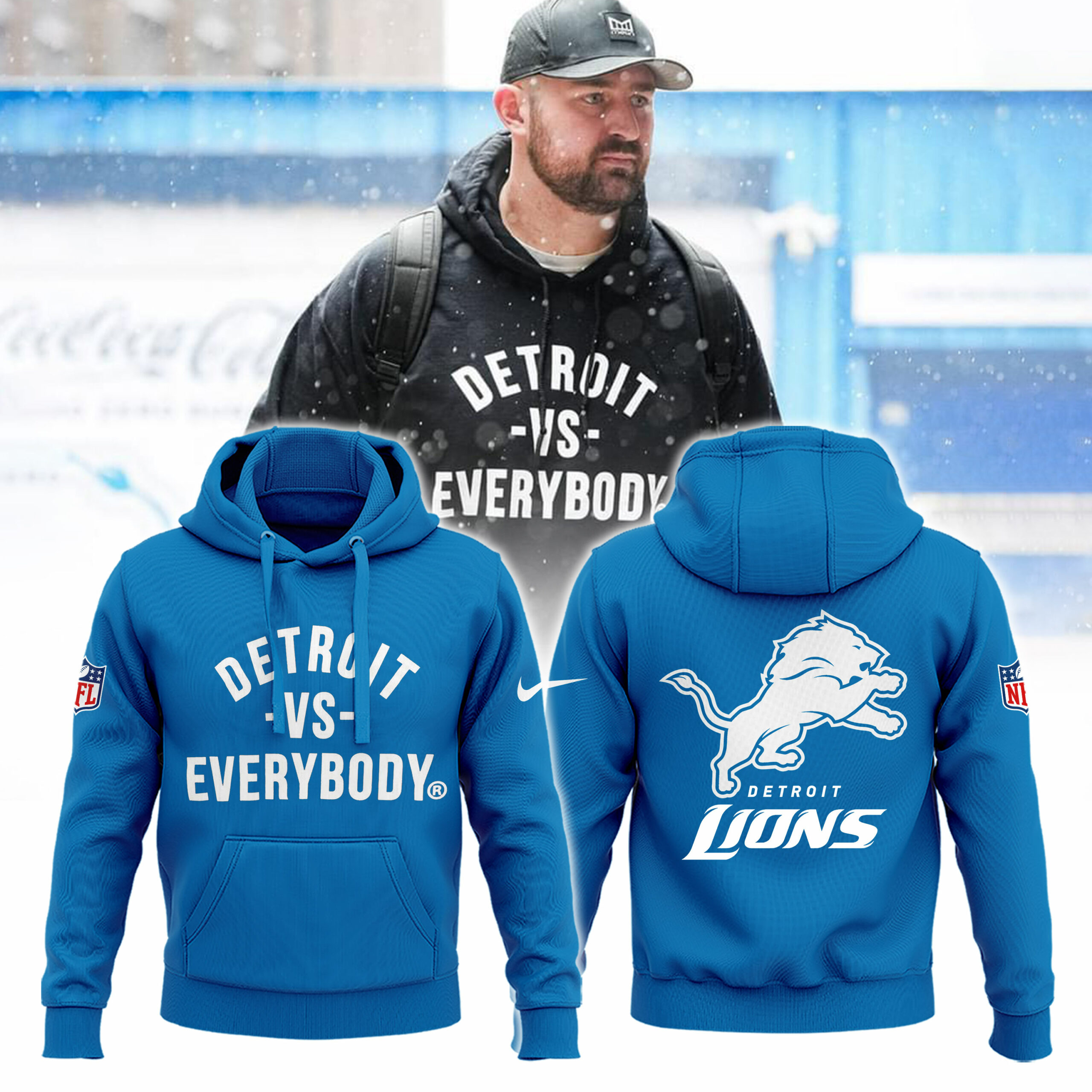 Detroit Lions VS Everybody Hoodie