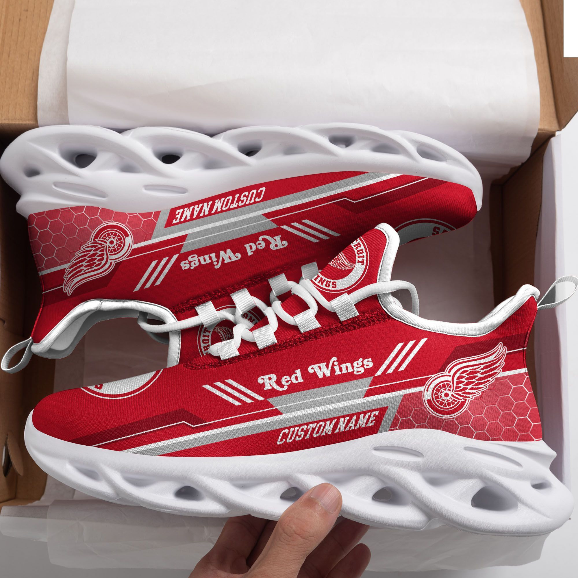 Detroit Red Wings Custom Personalized Max Soul Sneakers Shoes