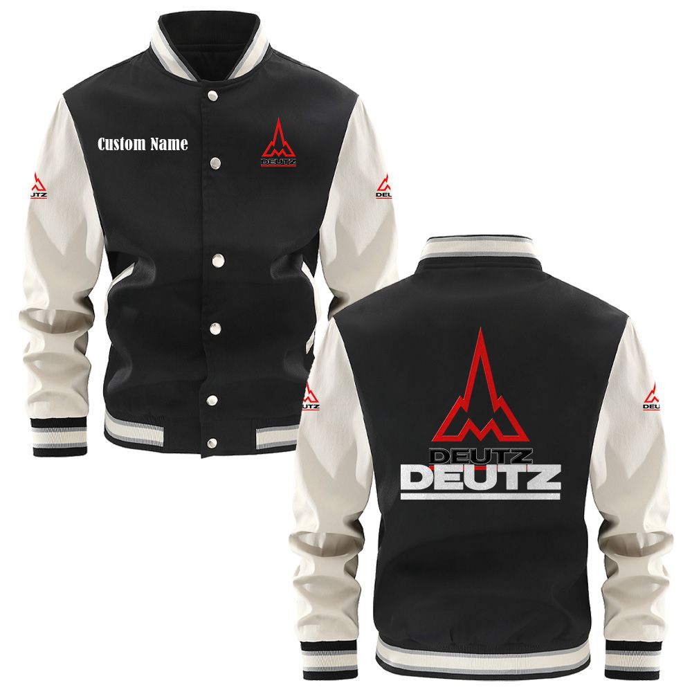 Deutz Varsity Jacket, Baseball jacket, Letterman Jacket Customize Name, Multicolor