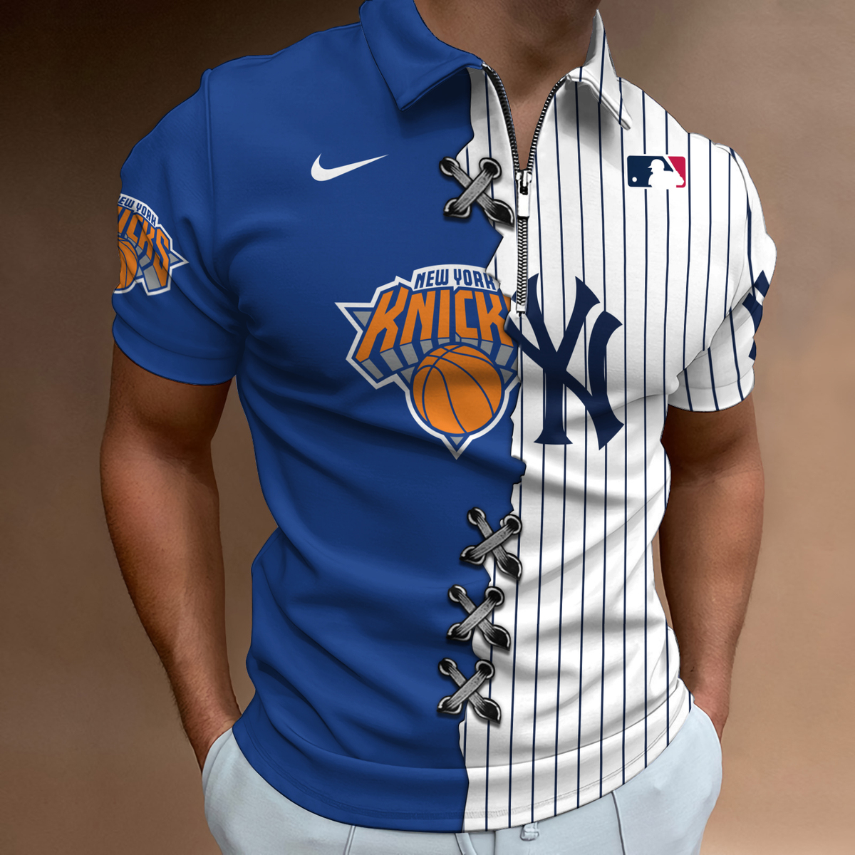 DHFLPC1121 New York Knicks vs New york yankees Hoodie