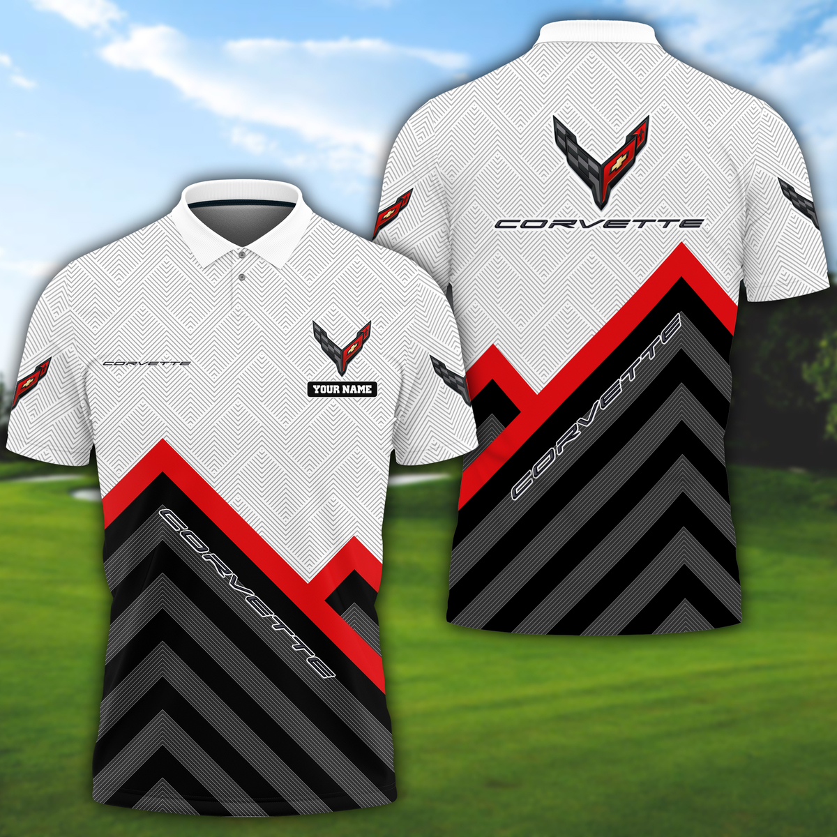 DIMLPC1422 Chevrolet Corvette C8 Polo Shirt