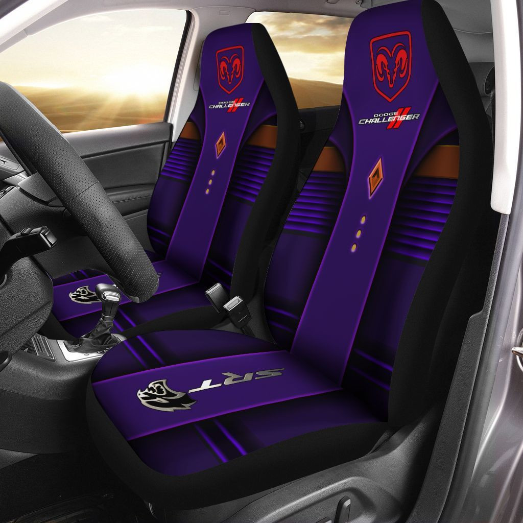 Dodge Challenger  Car Seat Cover (Set of 2) Ver 1 (Violet)