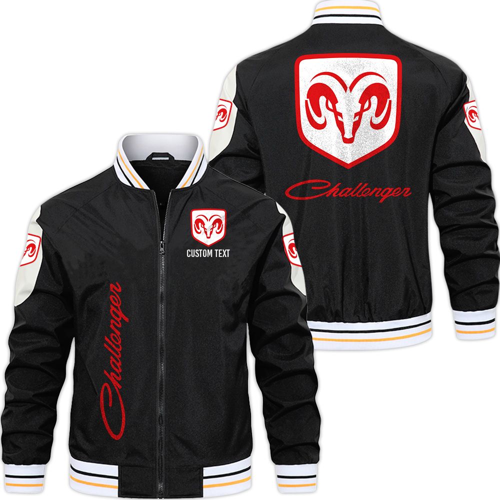 Dodge Challenger Varsity Jacket, Zipper Jackets Customize Name