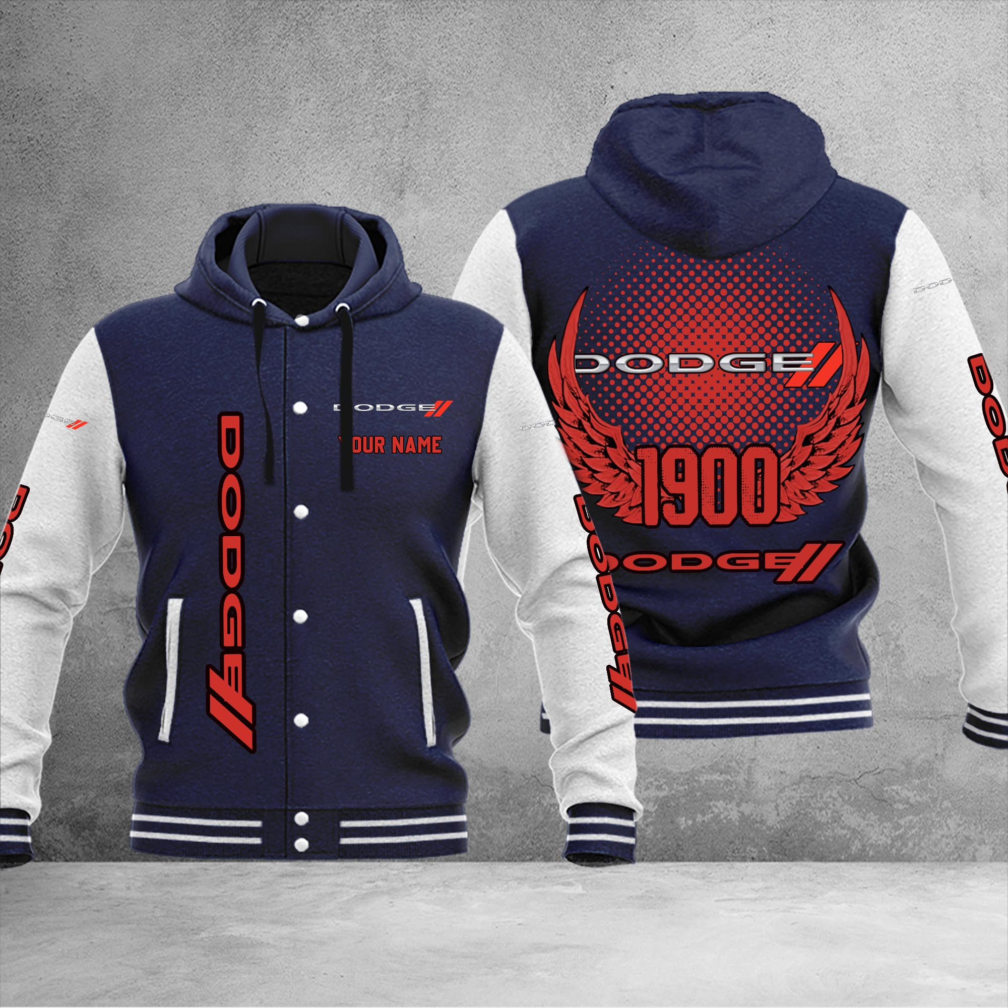 Dodge DMHJ1036 Baseball Jacket Multicolor