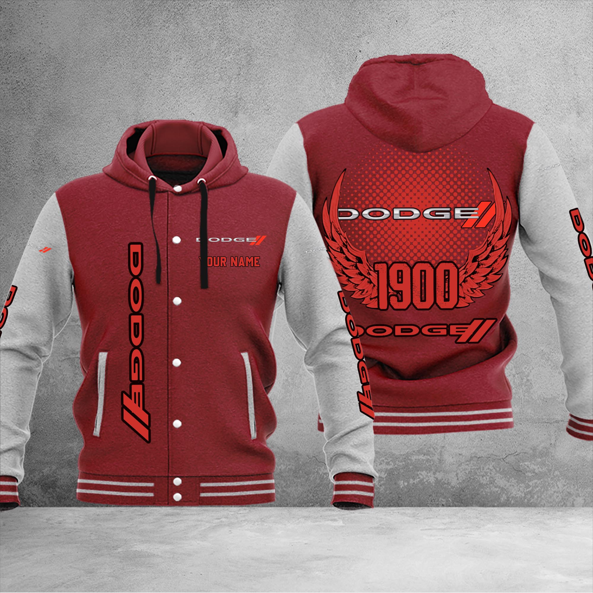 Dodge DMHJ1036 Baseball Jacket Multicolor