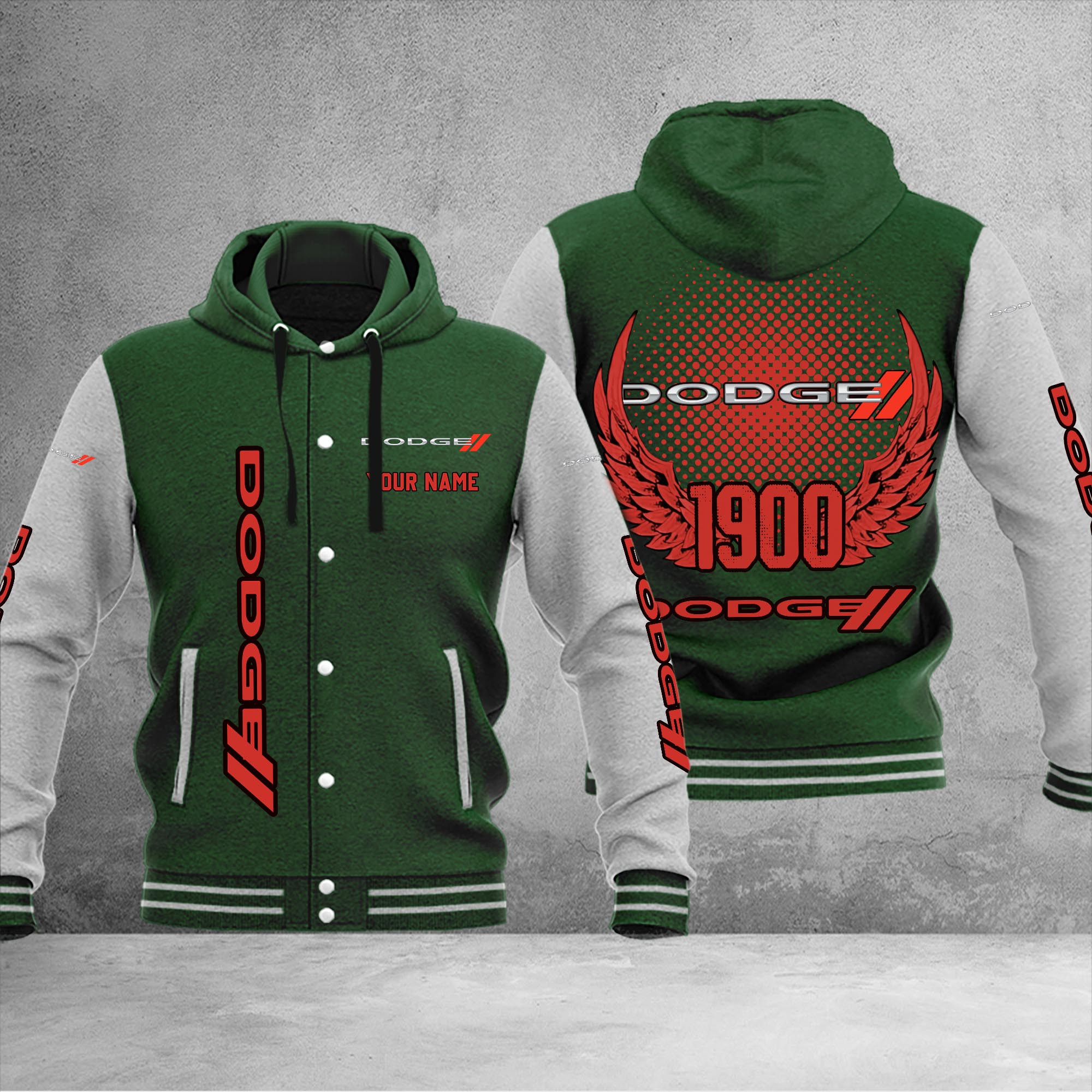 Dodge DMHJ1036 Baseball Jacket Multicolor