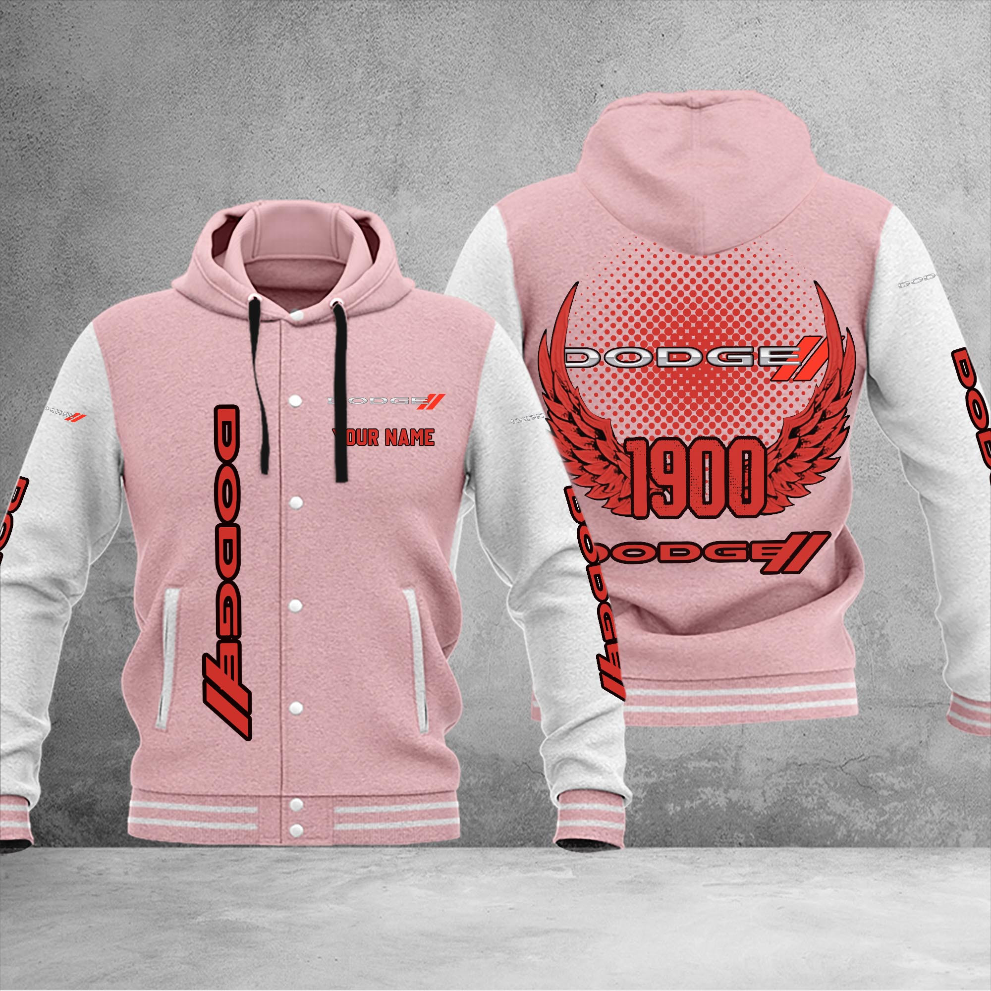 Dodge DMHJ1036 Baseball Jacket Multicolor