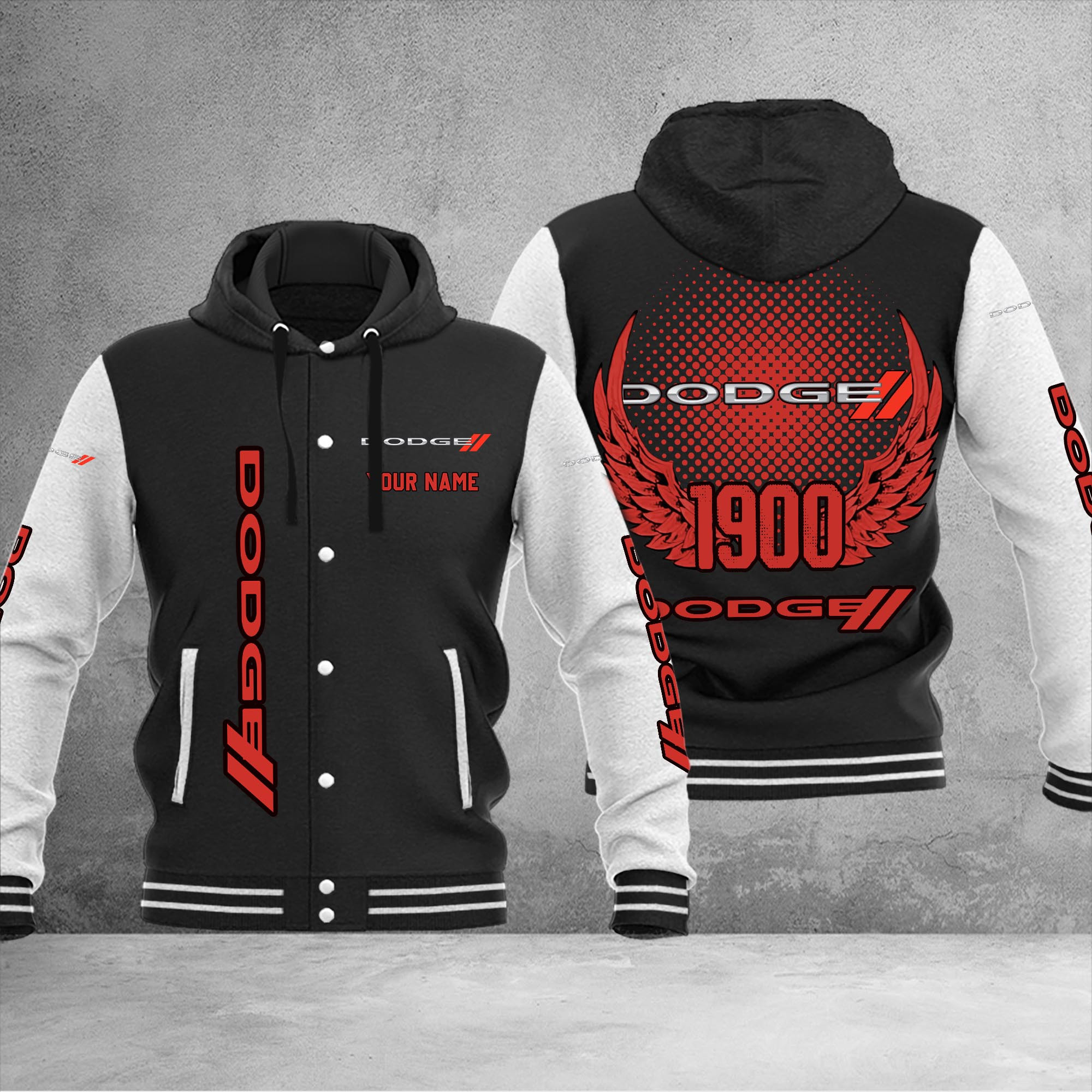 Dodge DMHJ1036 Baseball Jacket Multicolor