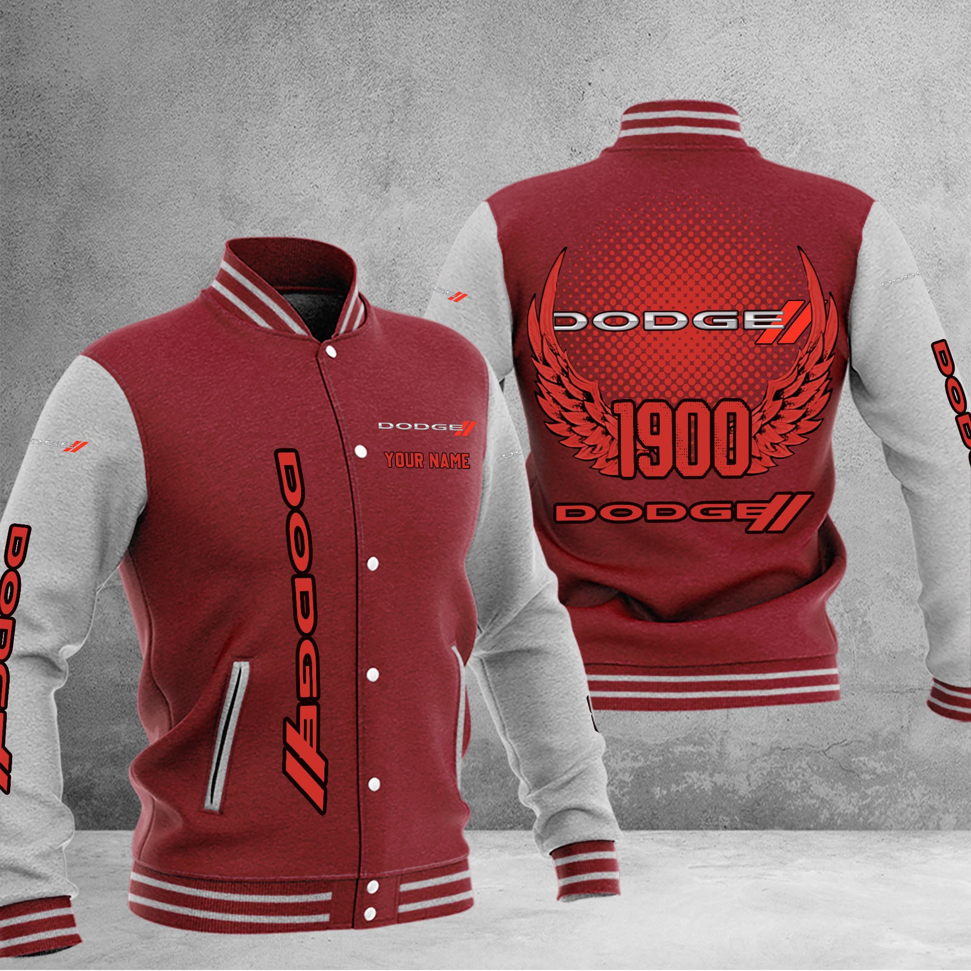 Dodge DMHJ1036 Baseball Jacket Multicolor