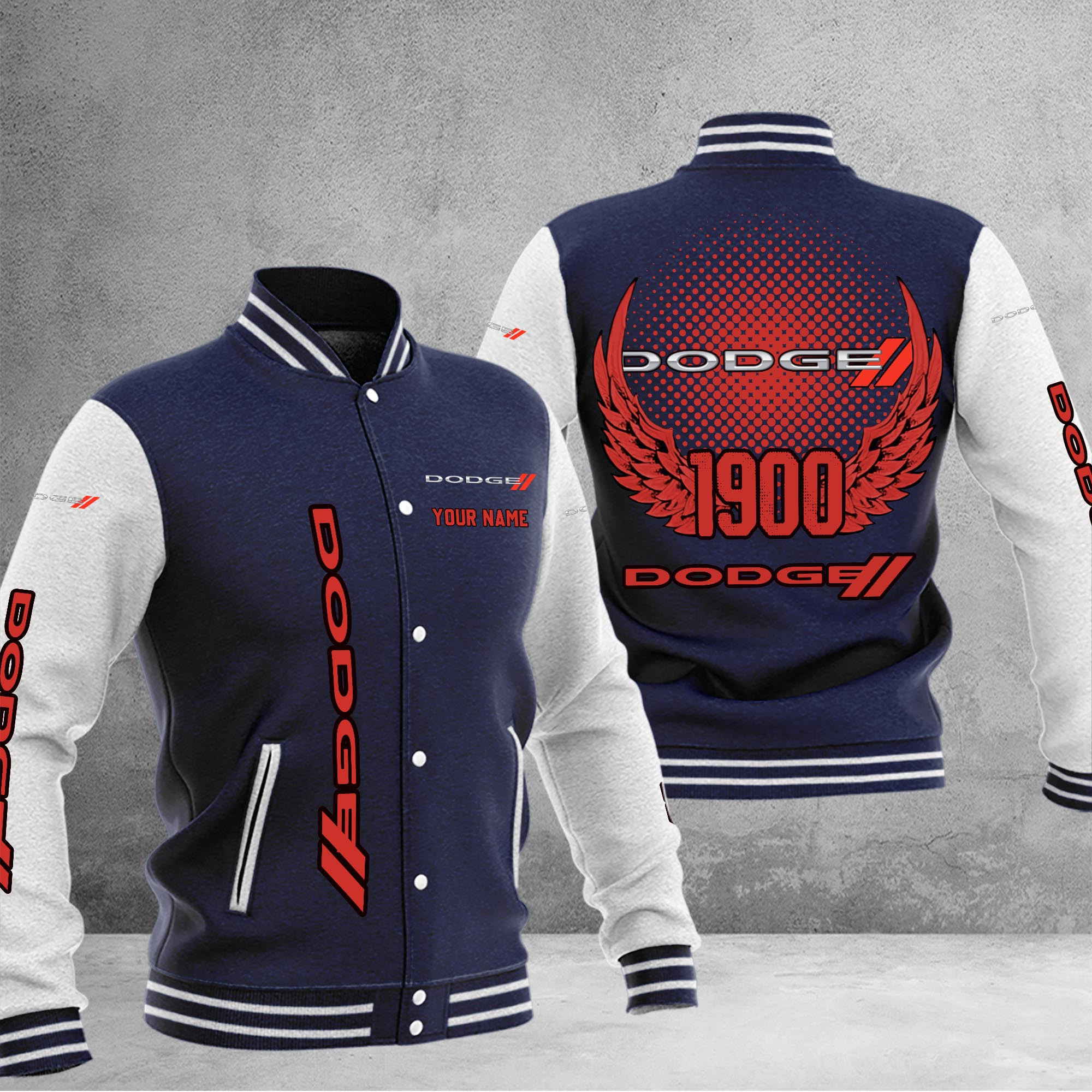 Dodge DMHJ1036 Baseball Jacket Multicolor