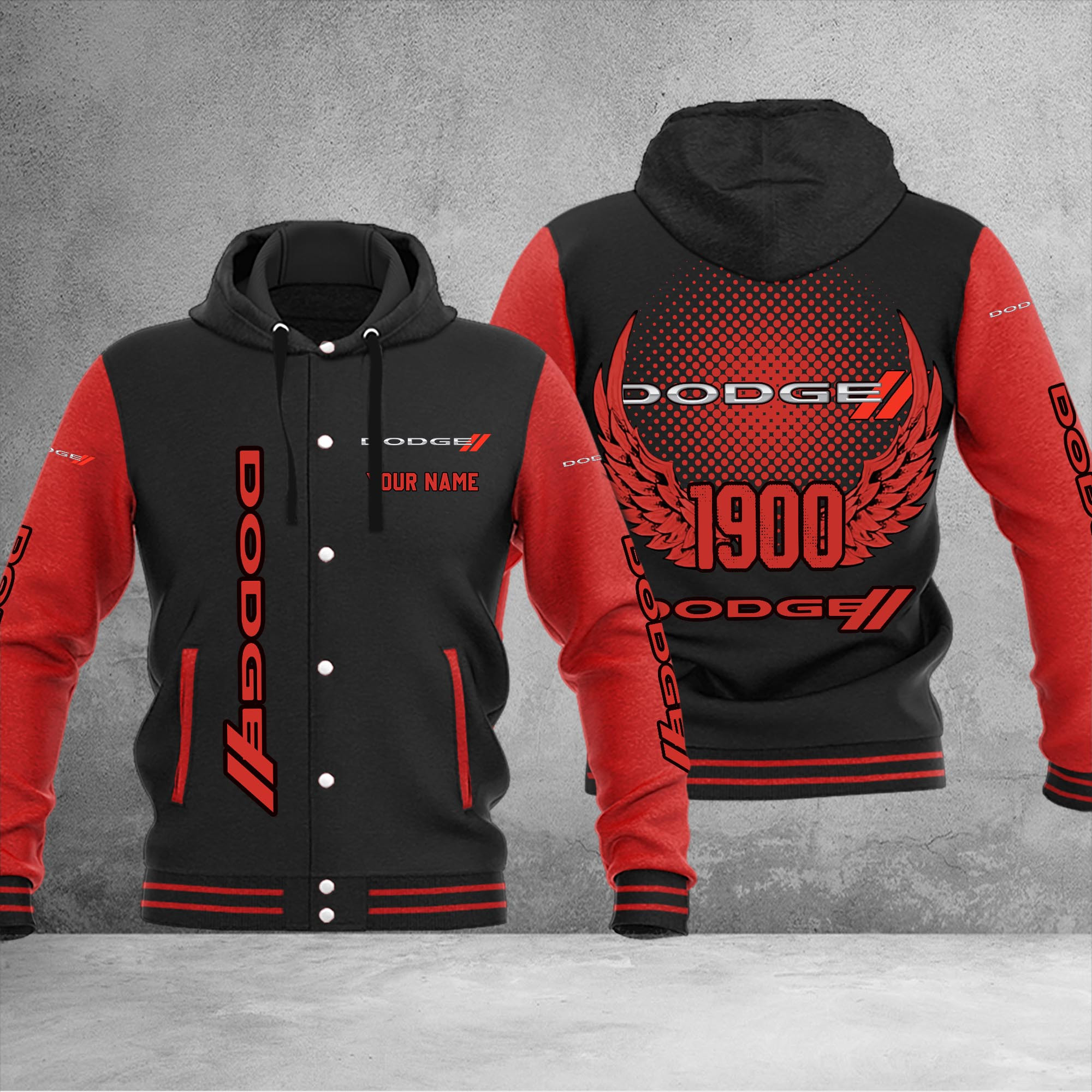 Dodge DMHJ1036 Baseball Jacket Multicolor