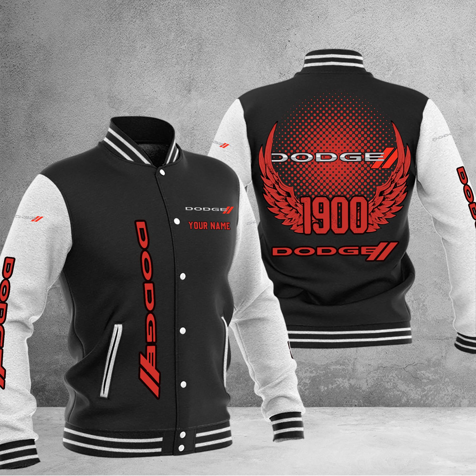 Dodge DMHJ1036 Baseball Jacket Multicolor