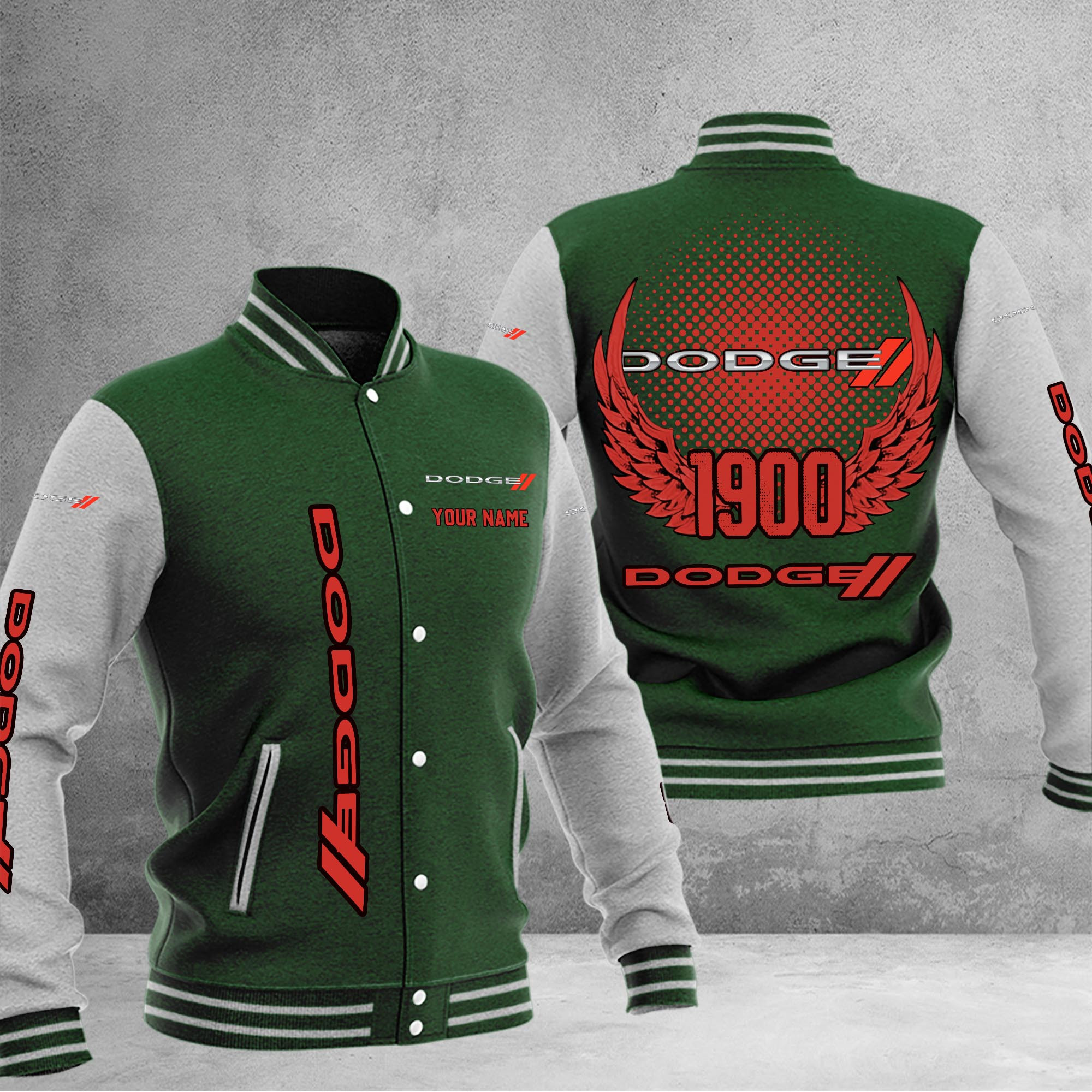 Dodge DMHJ1036 Baseball Jacket Multicolor