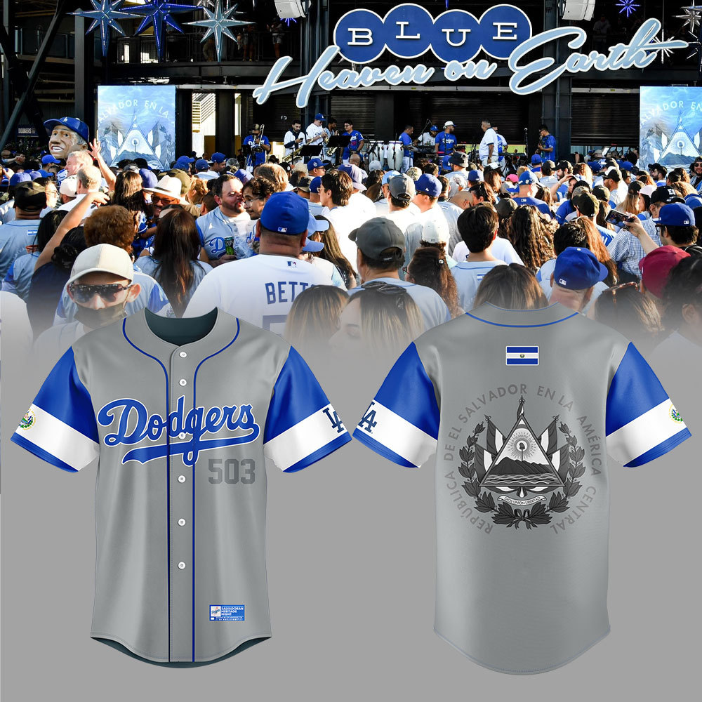 Dodgers Salvadoran Heritage Night Salvador Jersey+Pants+ Cap+NT28082406ID10DS10