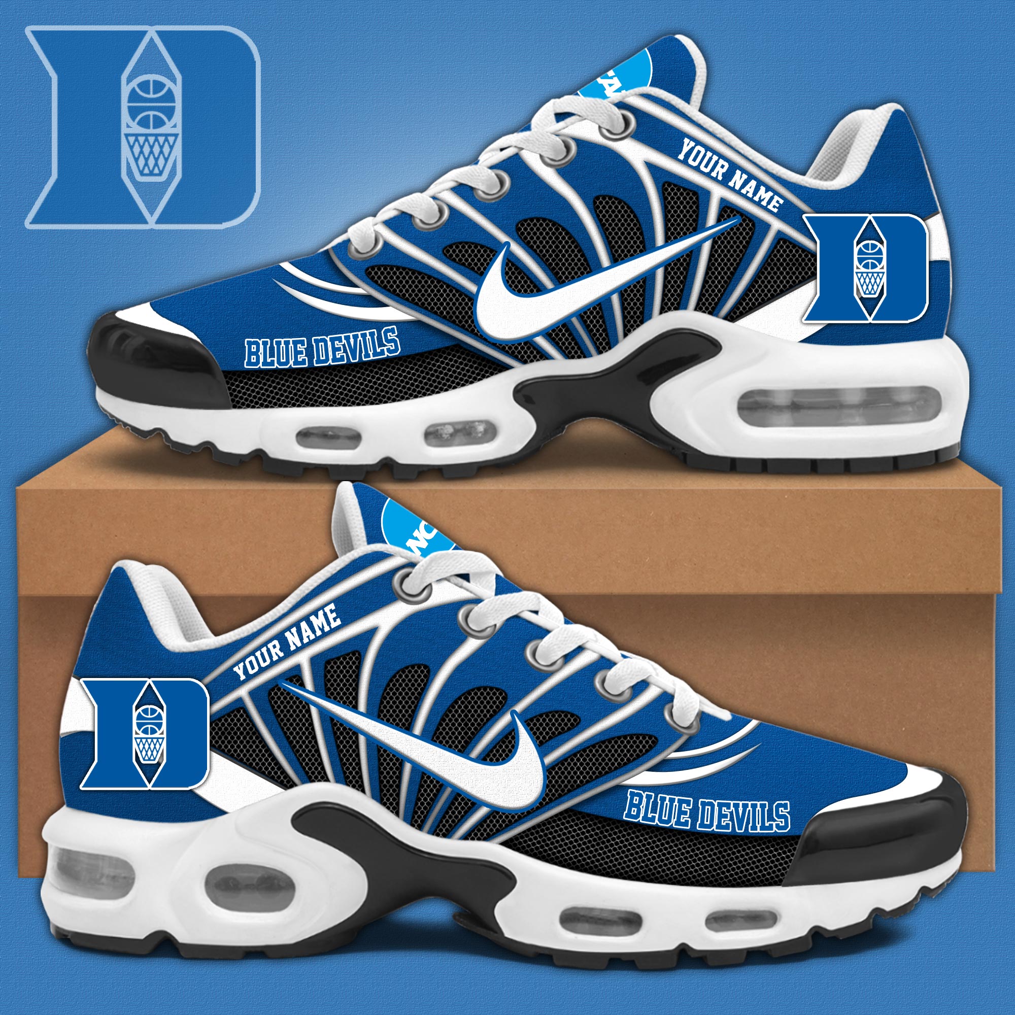 Duke Basketball Air Max Plus Sneakers
