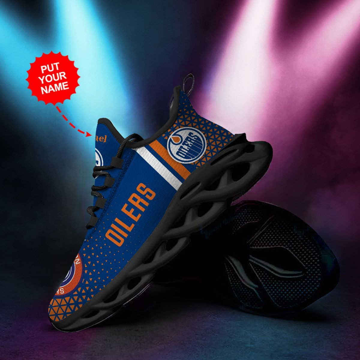 Edmonton Oilers Custom Personalized Max Soul Sneakers Shoes
