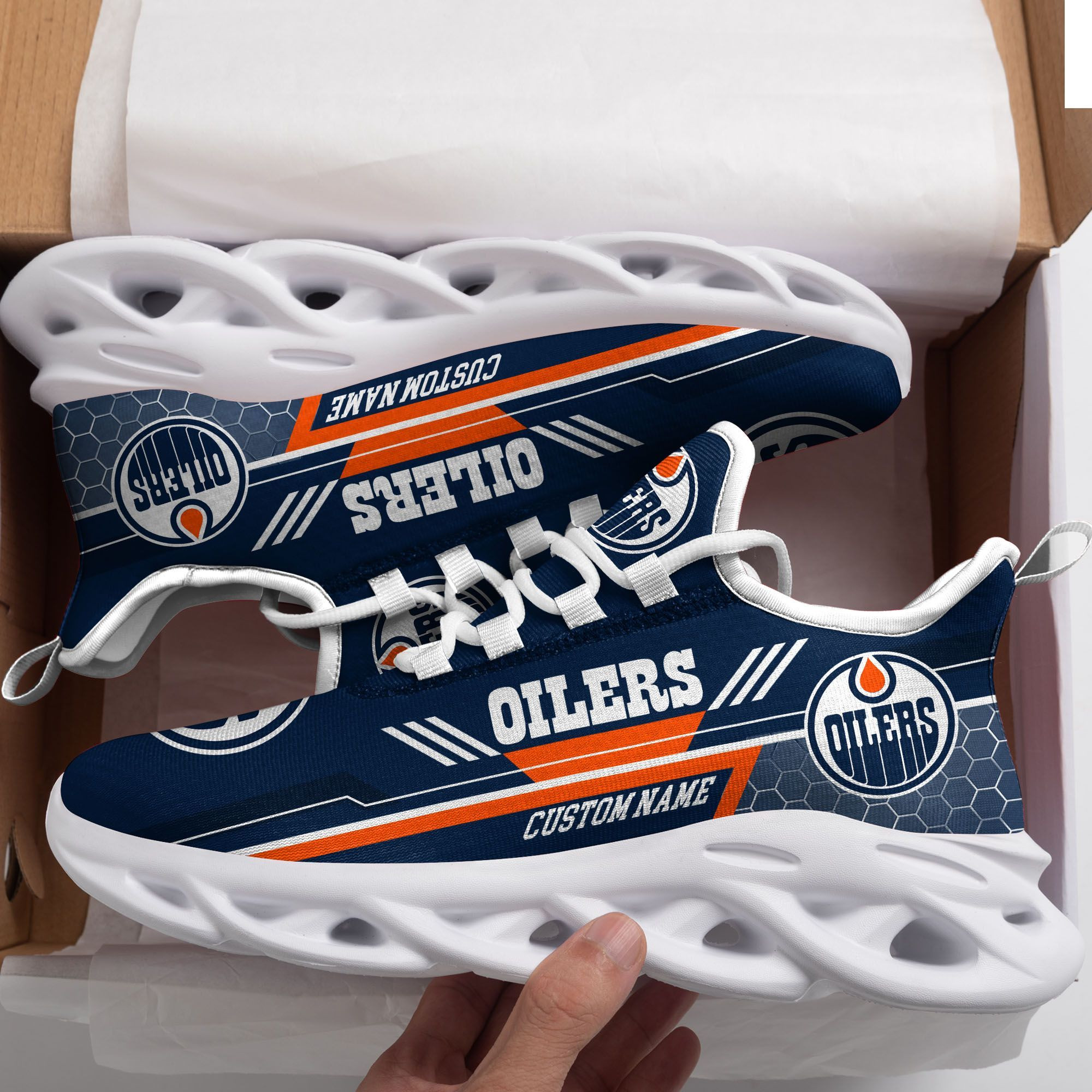 Edmonton Oilers Custom Personalized Max Soul Sneakers Shoes