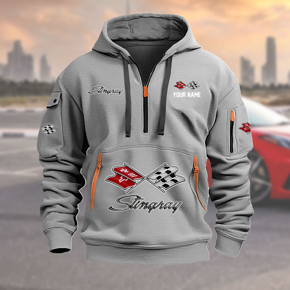 EHGLPC2985 Chevrolet Corvette Heavy Hoodie