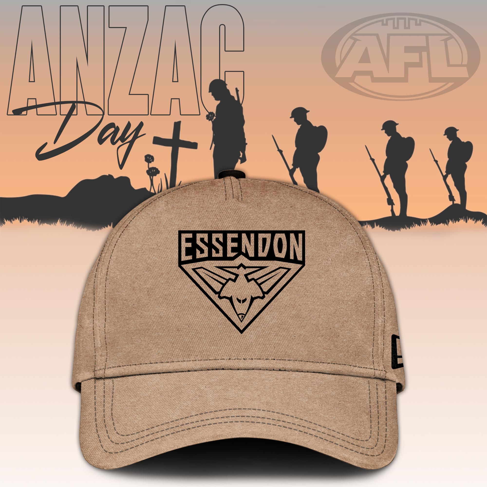 Essendon Bombers AFL Anzac Day New Hoodie