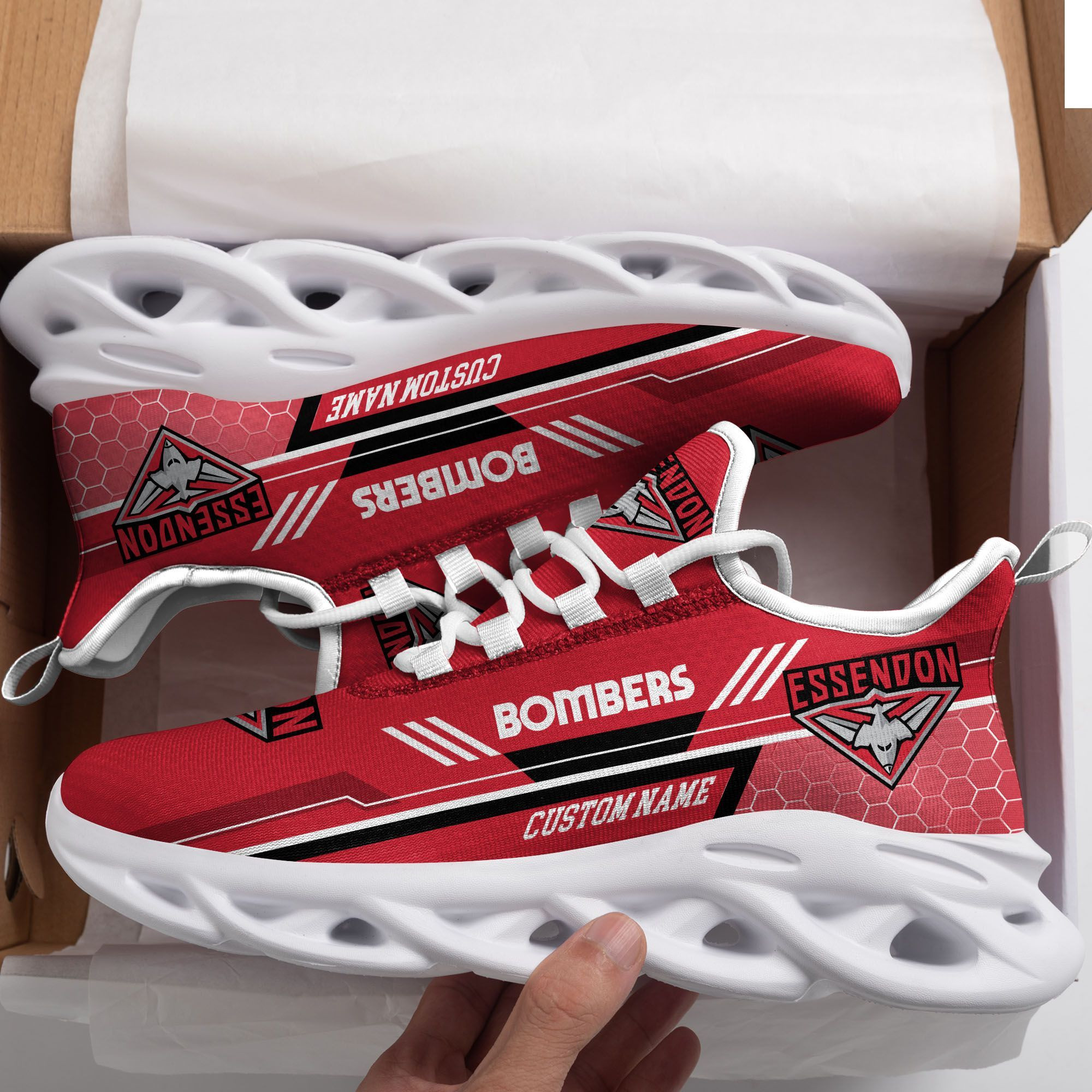 Essendon Bombers Custom Personalized Max Soul Sneakers Shoes