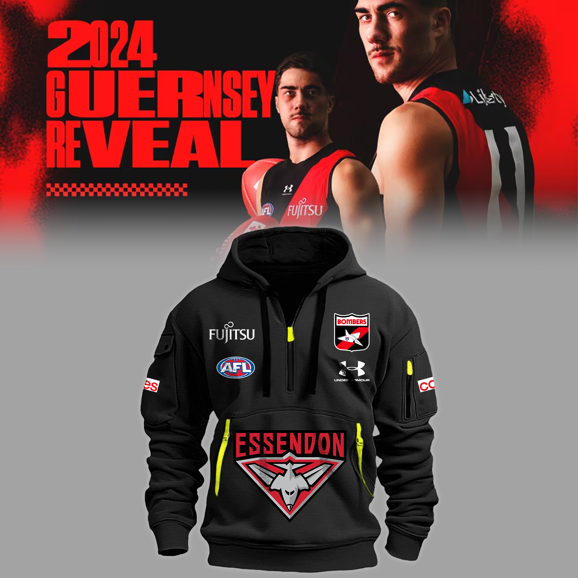 Essendon Bombers New Hoodie 2024
