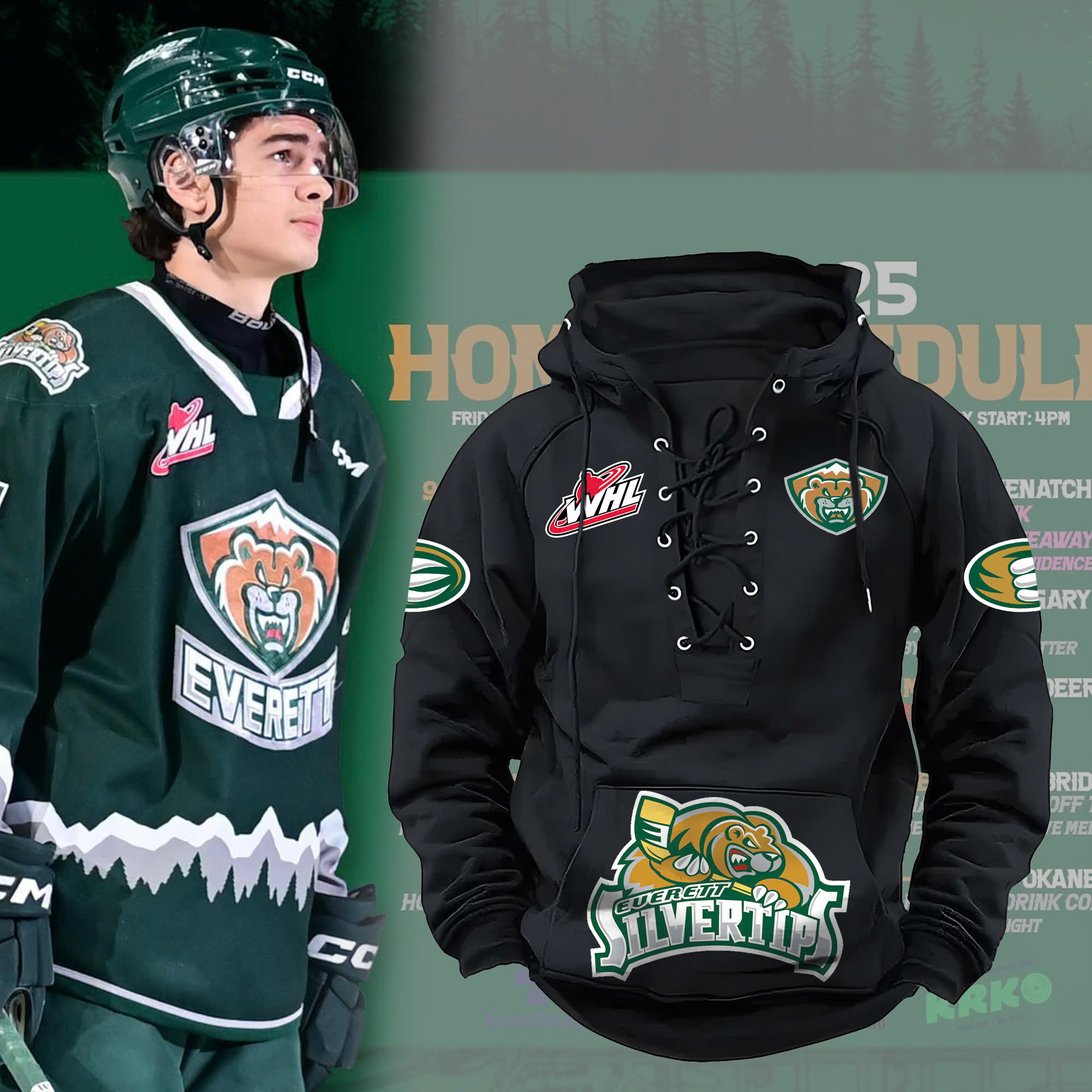 Everett Silvertips New Hoodie 2024