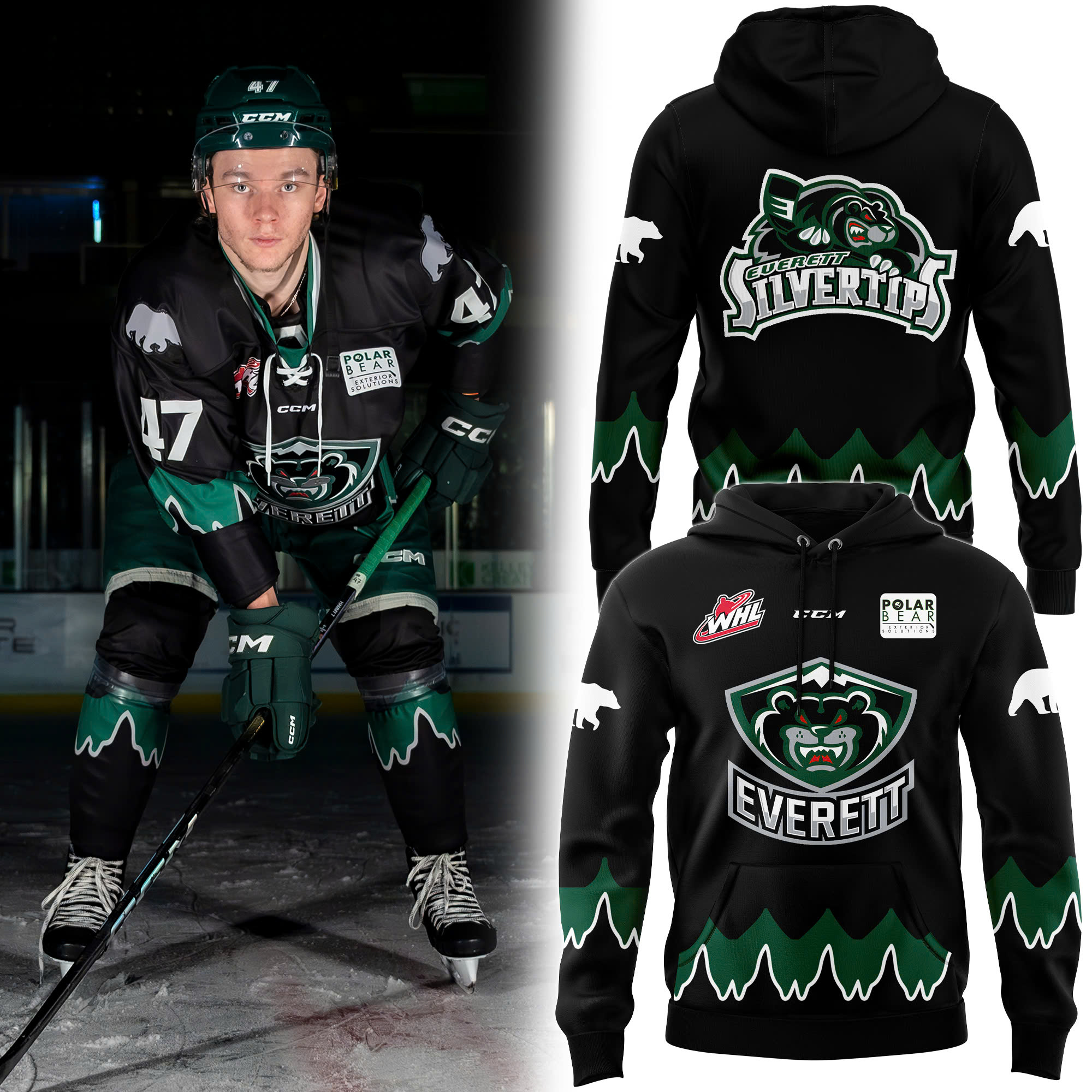 Everett Silvertips Nightmare New Hoodie