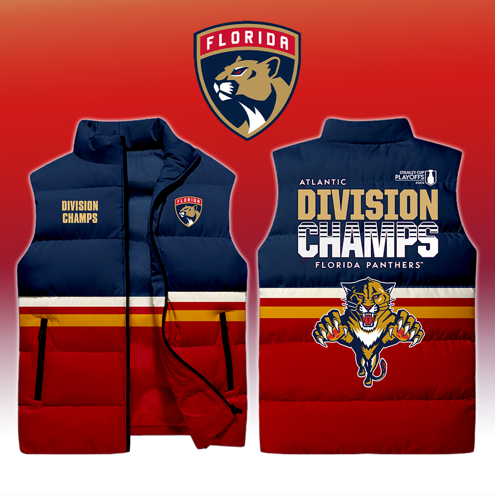 Florida Panthers 3D Cotton Vest Straight Division Champs  Limited