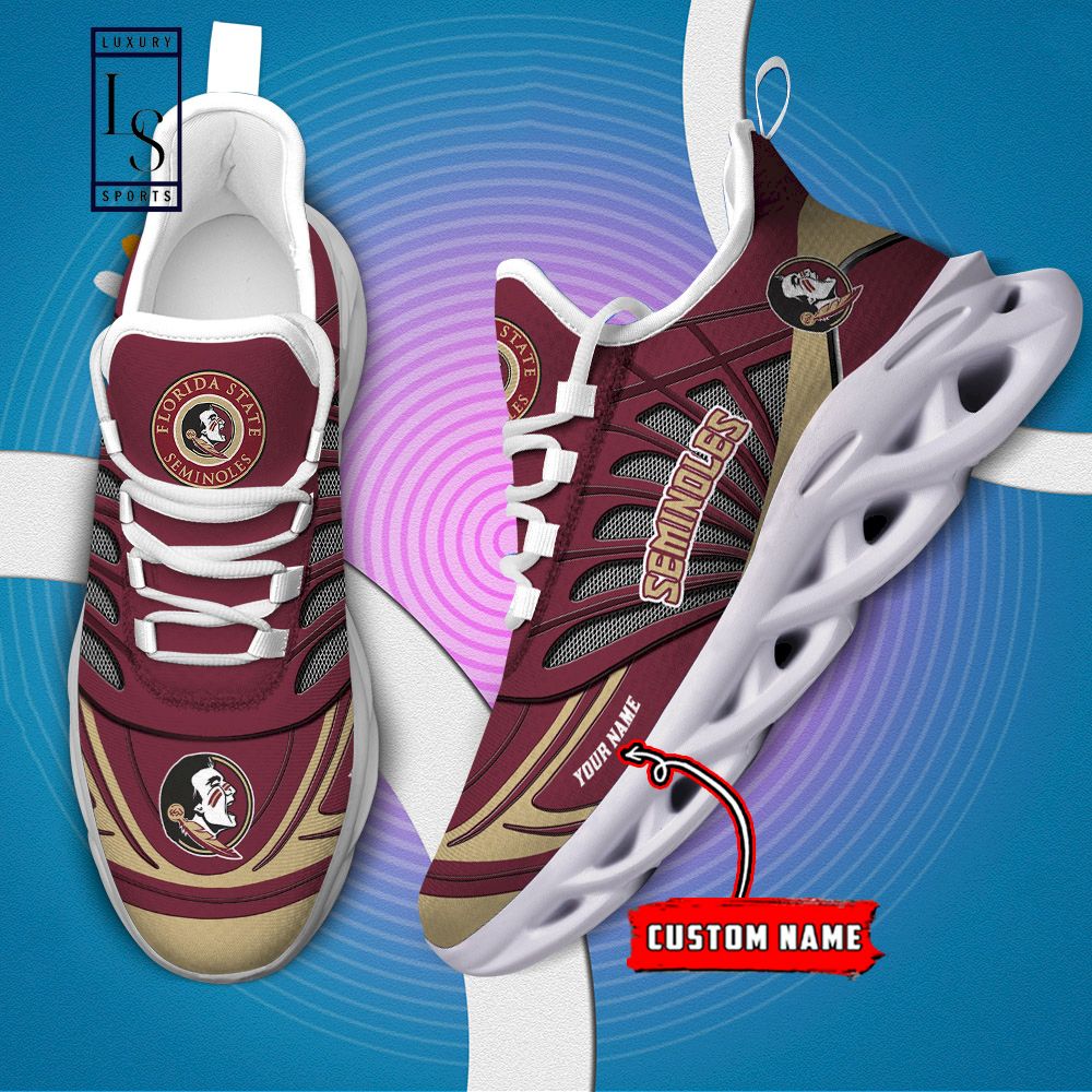 Florida State Seminoles Custom Name Max Soul Shoes