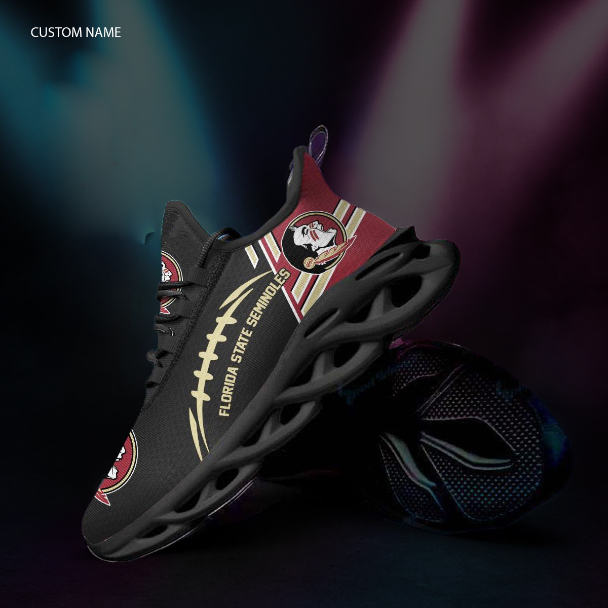Florida State Seminoles Custom Name Personalized Max Soul Sneakers Shoes