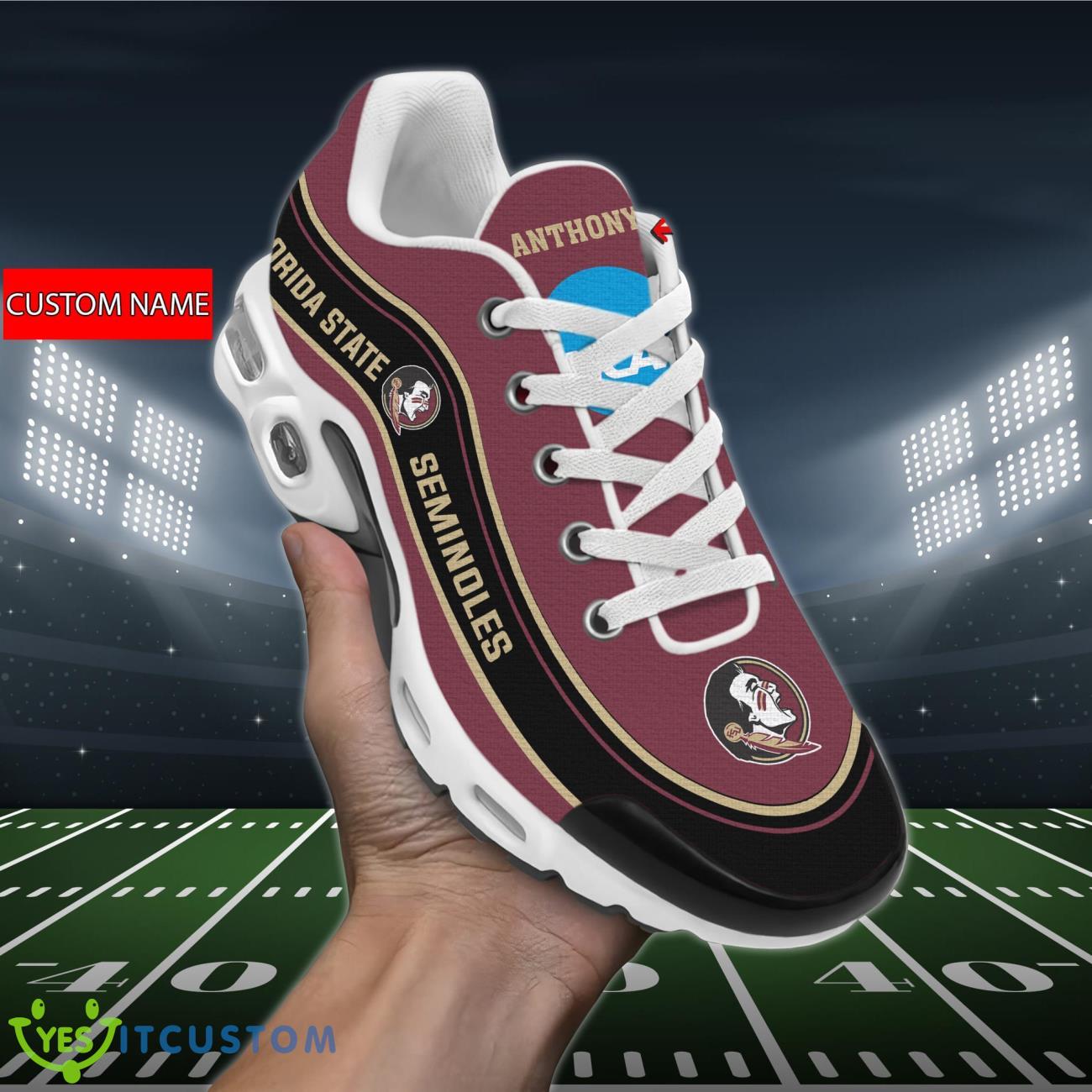 Florida State Seminoles NCAA Personalized Name Air Cushion Sports Shoes Sneaker KLTNS220273