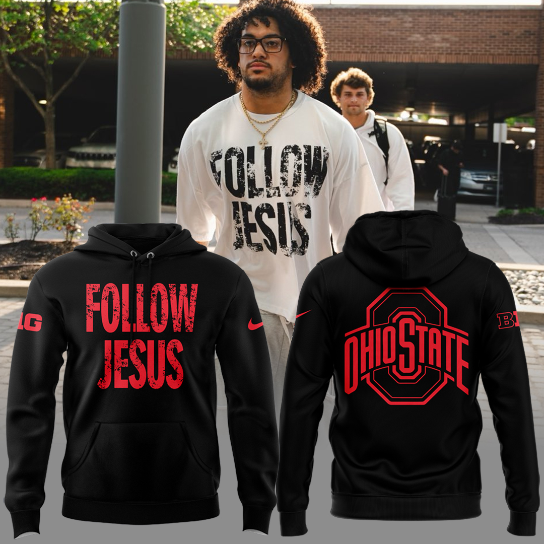 FOLLOW JESUS Black Hoodie 2024