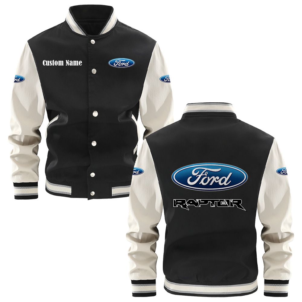 Ford raptor Varsity Jacket, Baseball jacket, Letterman Jacket Customize Name, Multicolor