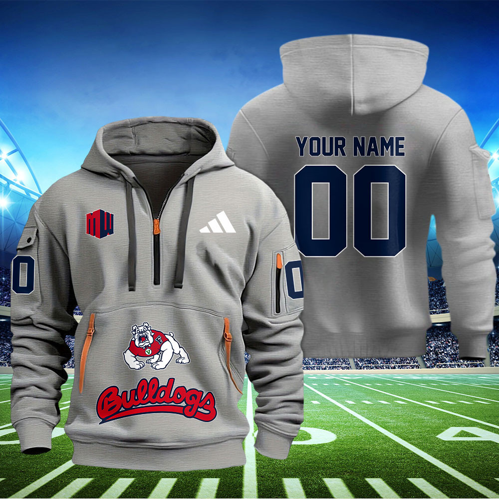 Fresno State Bulldogs Football Quarter Zip Hoodie