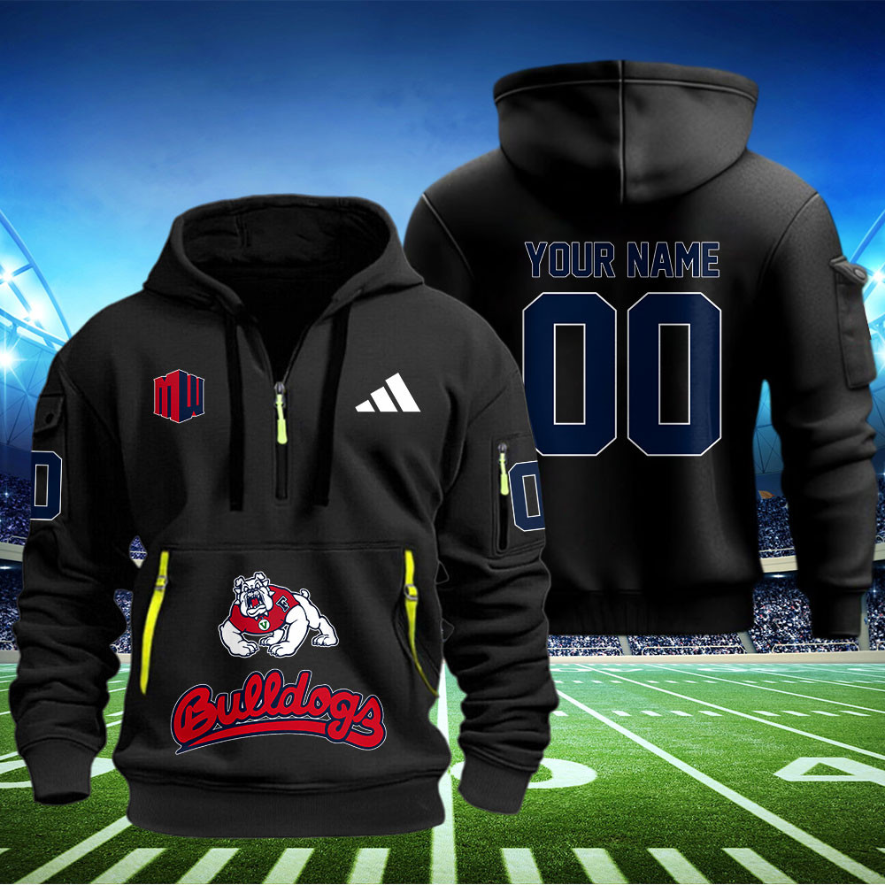 Fresno State Bulldogs Football Quarter Zip Hoodie